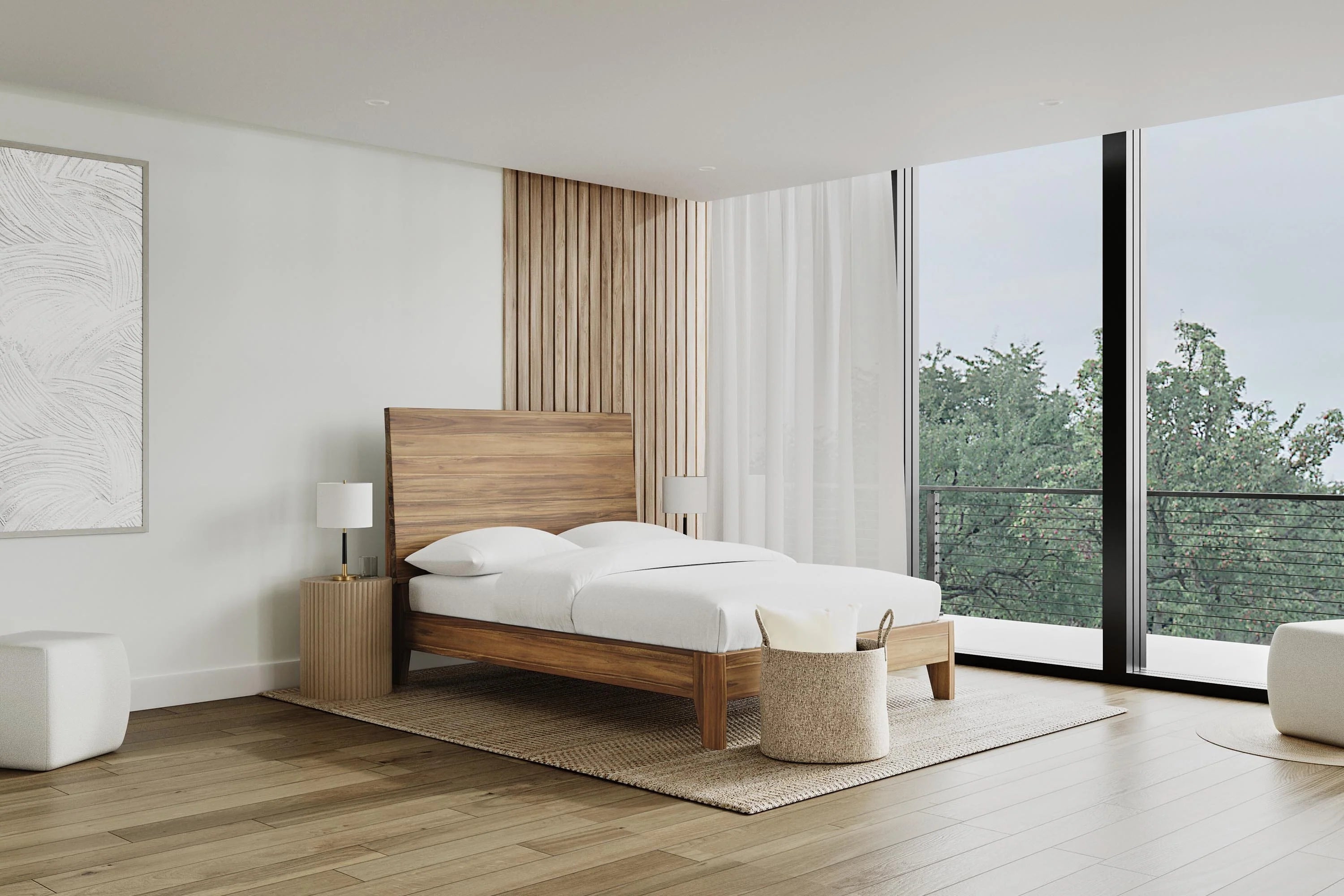 Sustainable wood bed discount frame
