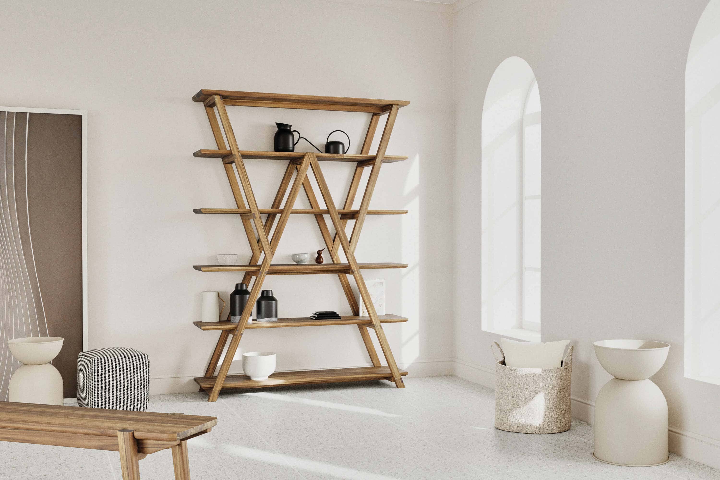 Watson Standing Hardwood Shelves | Handmade
