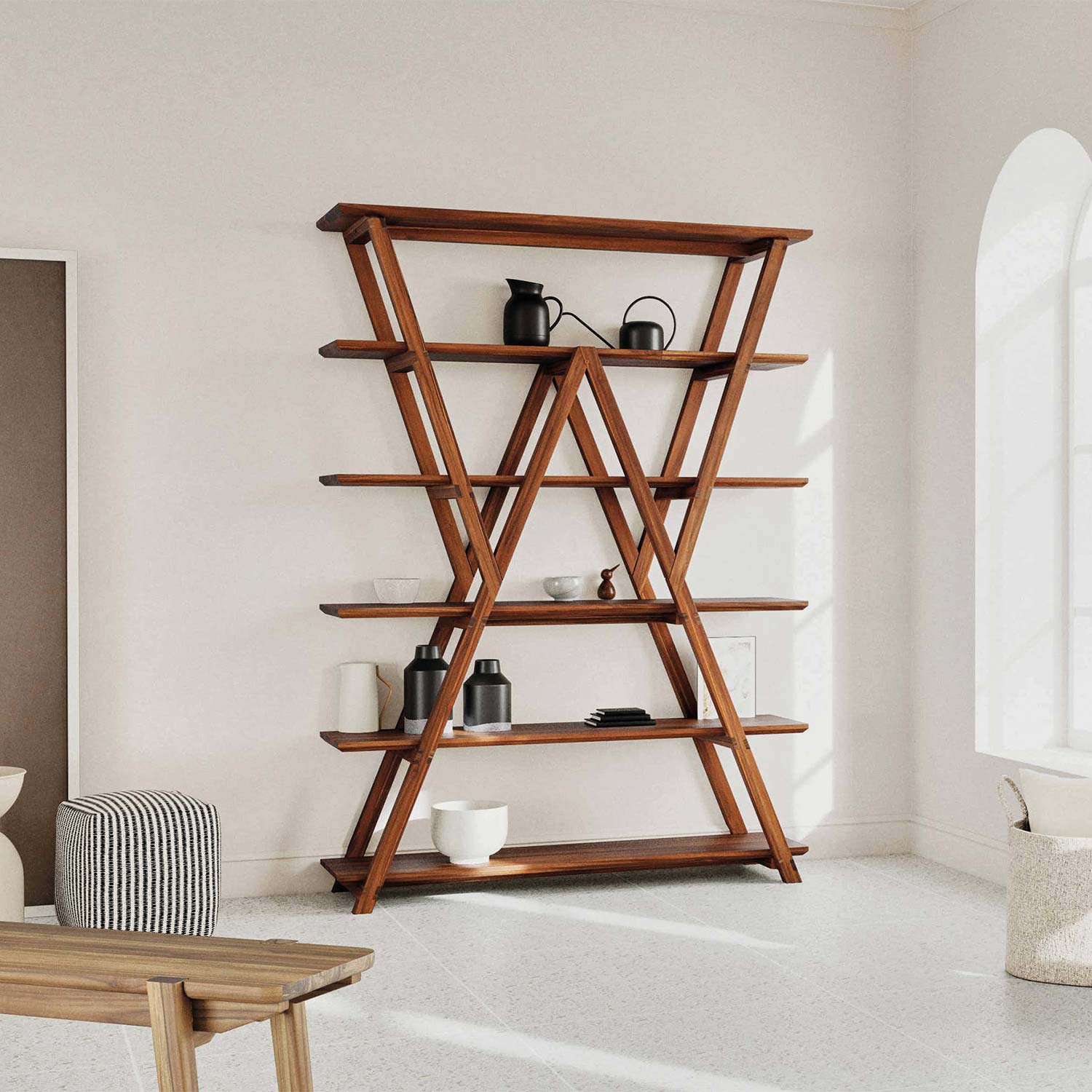Watson Standing Hardwood Shelves | Handmade