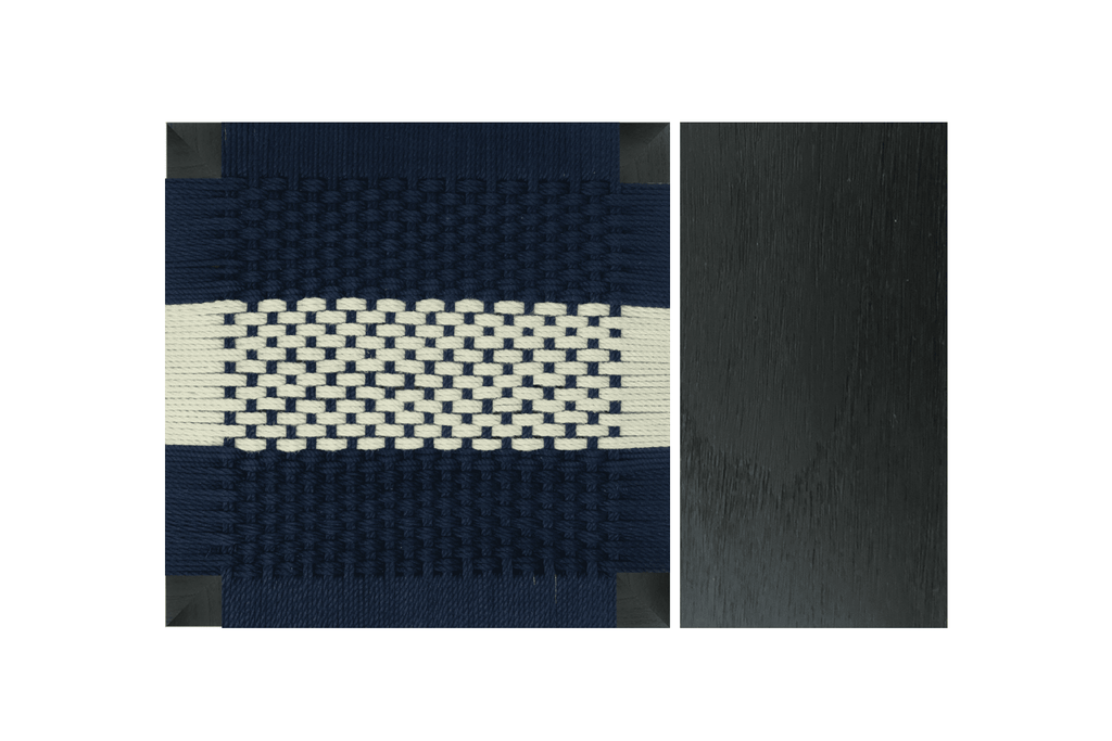 Burnt Teak / Navy Stripe Pattern
