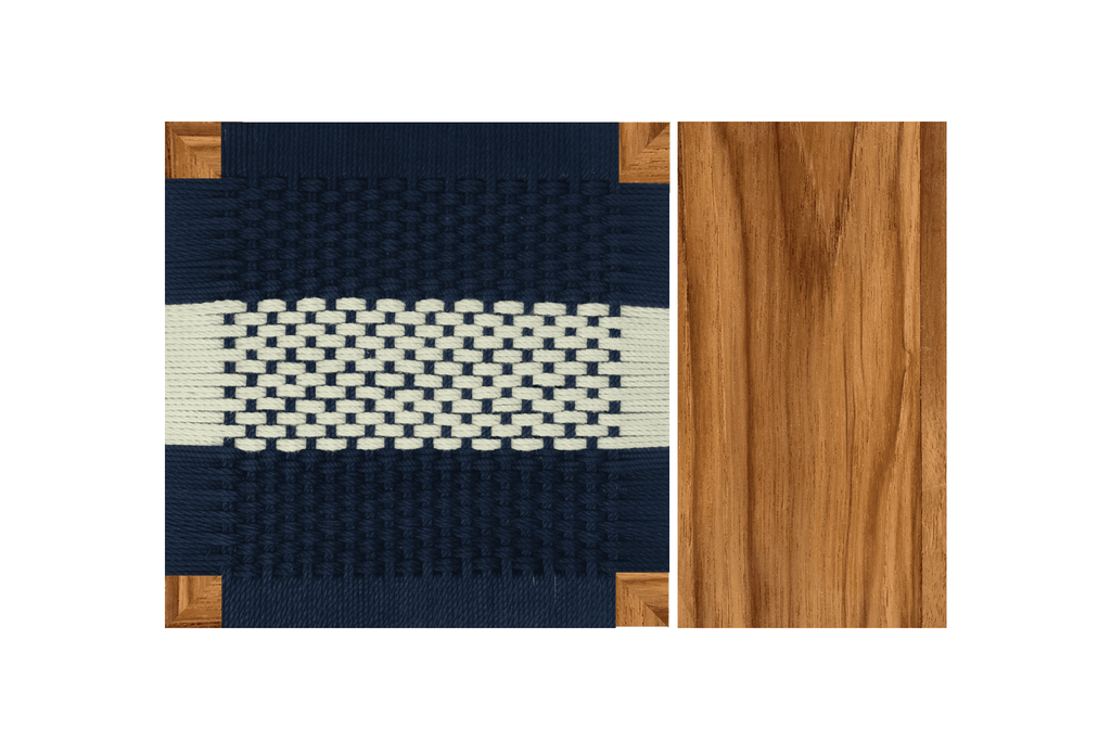 Teak / Navy Stripe Pattern / Small